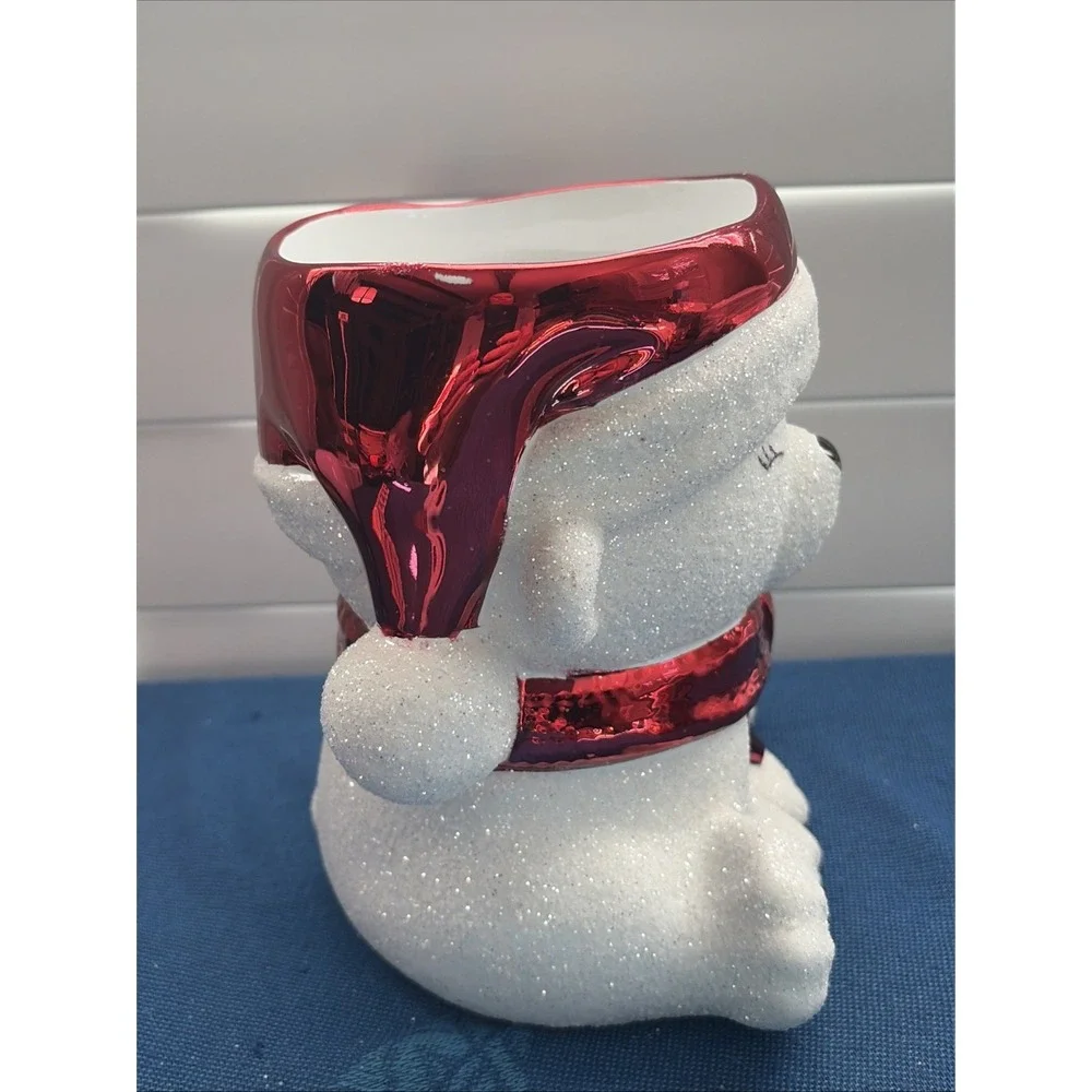 BATH & BODY WORKS SANTA POLAR BEAR 3-WICK CANDLE HOLDER PEDESTAL